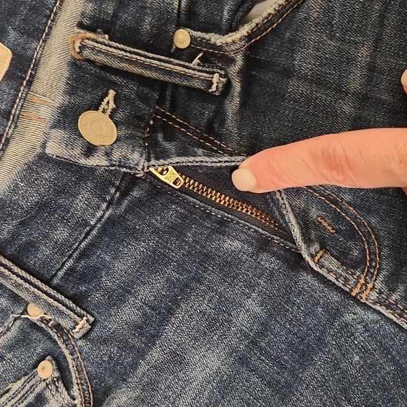 Dark wash Mother "the looker" skinny jeans in Double Trouble size 25! - Picture 8 of 12